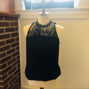 🖤🖤Black and Lace High Neck Top
